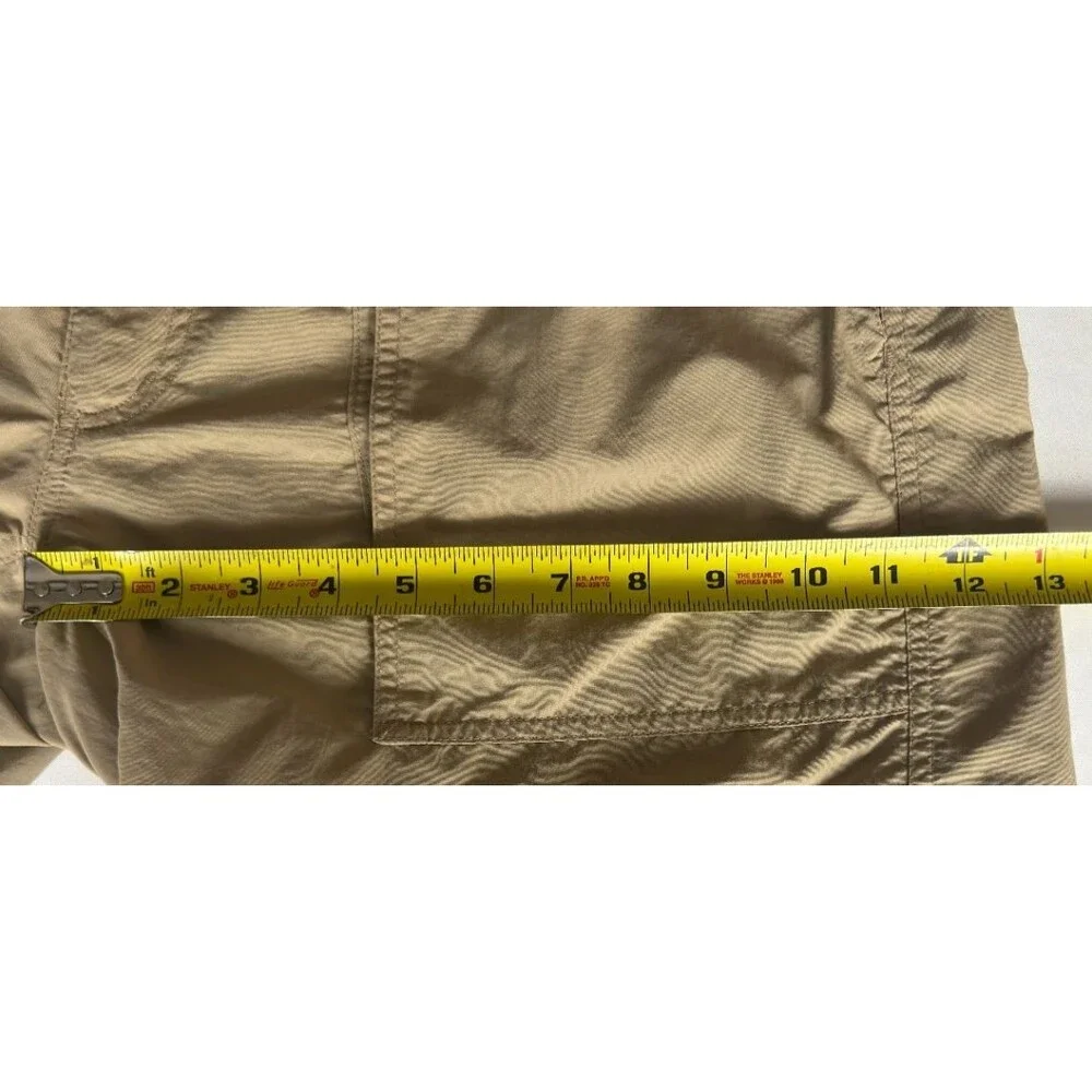 Vintage Y2K The North Face Convertible Pants Mens M Khaki Nylon Zip Off Belted